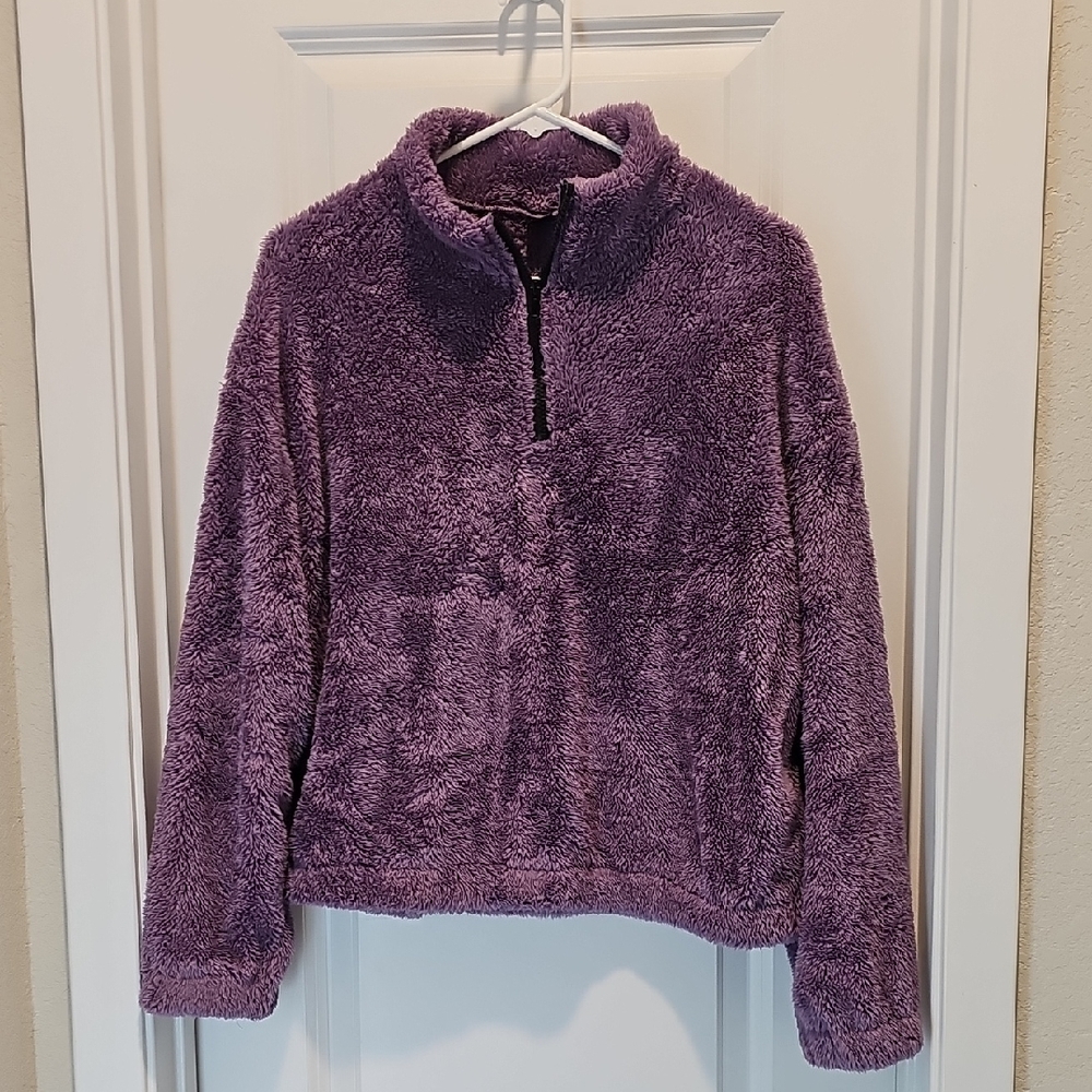 Womens Quarter Zip Pullover Sweatshirt